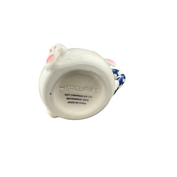 Mercuries Ceramic Bunnies Tulip Creamer & Sugar with Spoon - Picture 6 of 6